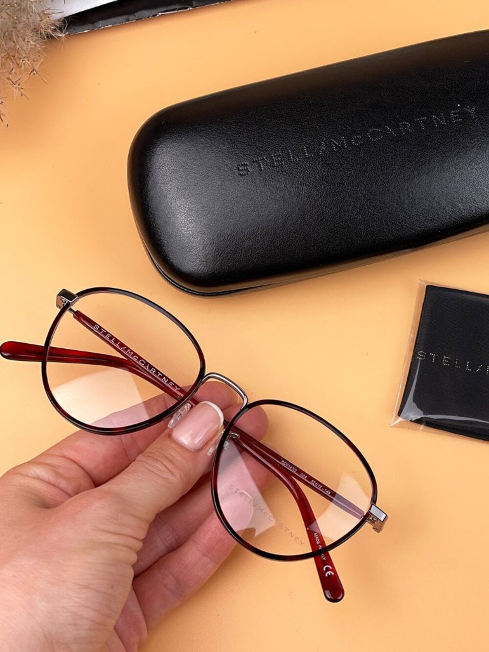 STELLA MCCARTNEY SC0147O 004 RUTHENIUM ROUND EYEGLASSES